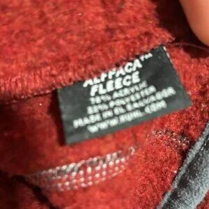 Kuhl Women's Jacket Sweater Burgundy Red Medium Alpaca Fleece Full Zip